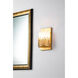 Sawgrass 1 Light 6 inch Gold Bath Light Wall Light in Gold Leaf with Antique